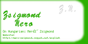 zsigmond mero business card